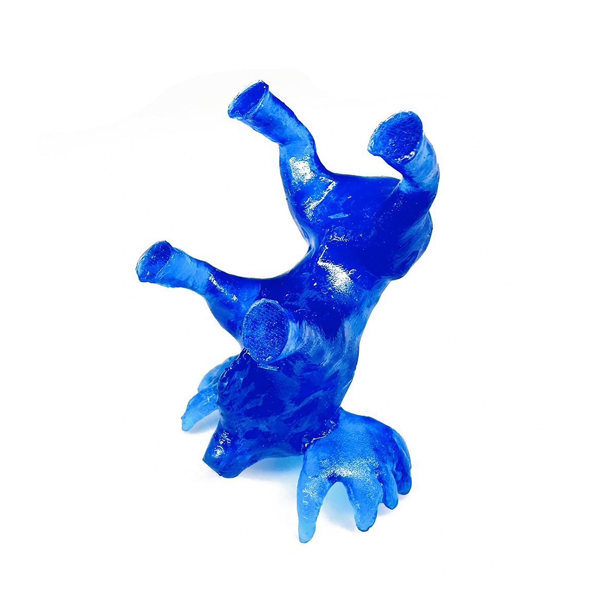 Photo of moose-shaped dice with its snoot with both antlers touching the ground